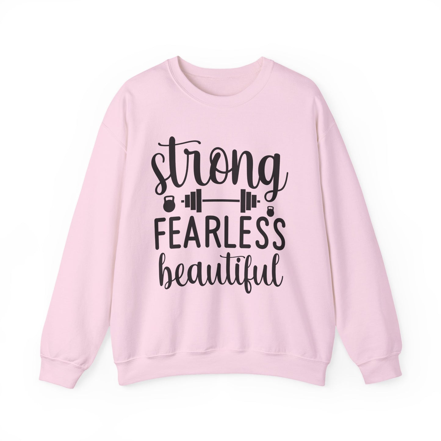 Strong Fearless Beautiful Strength Gym Crewneck Sweatshirt