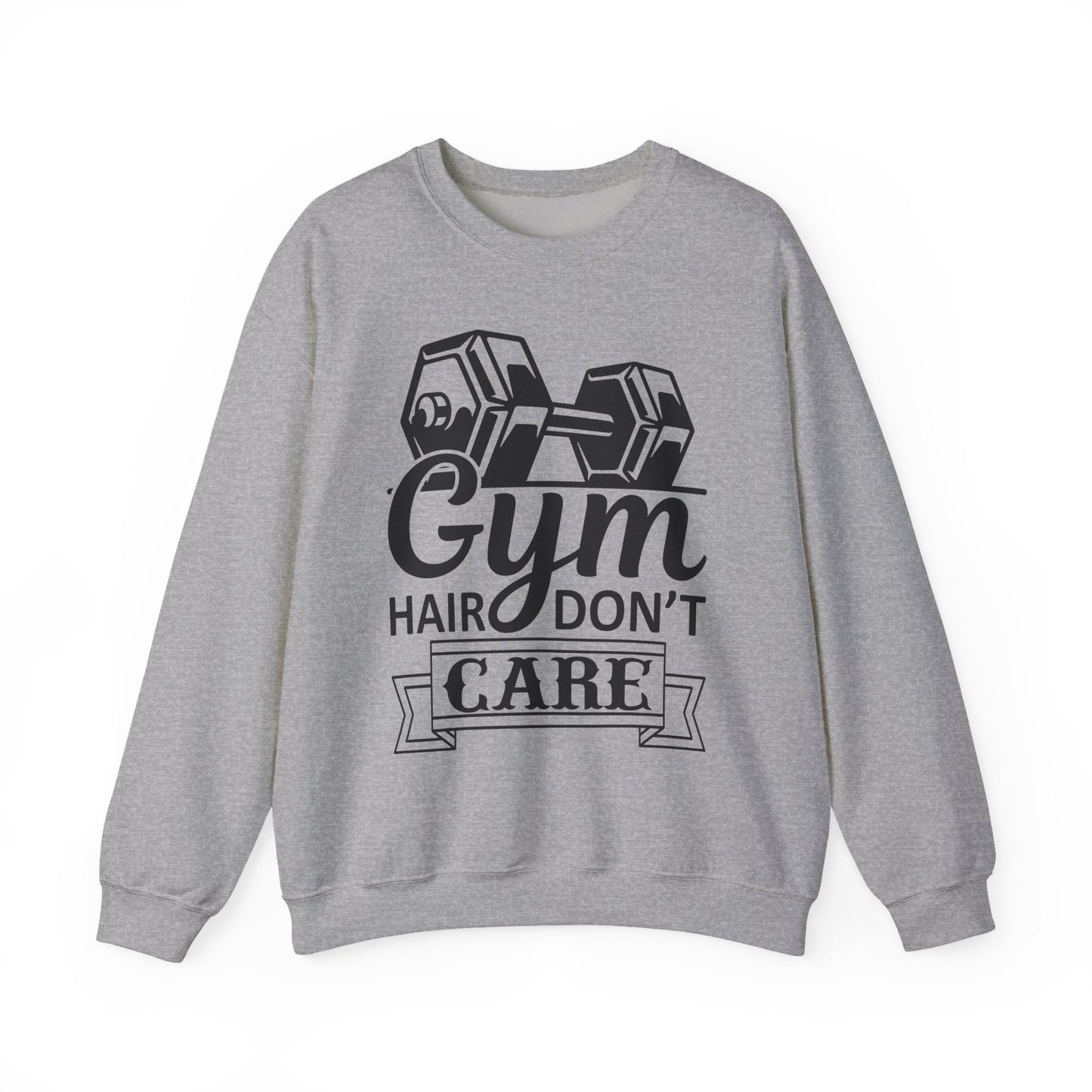 Gym Hair Don't Care Gym Crewneck Sweatshirt