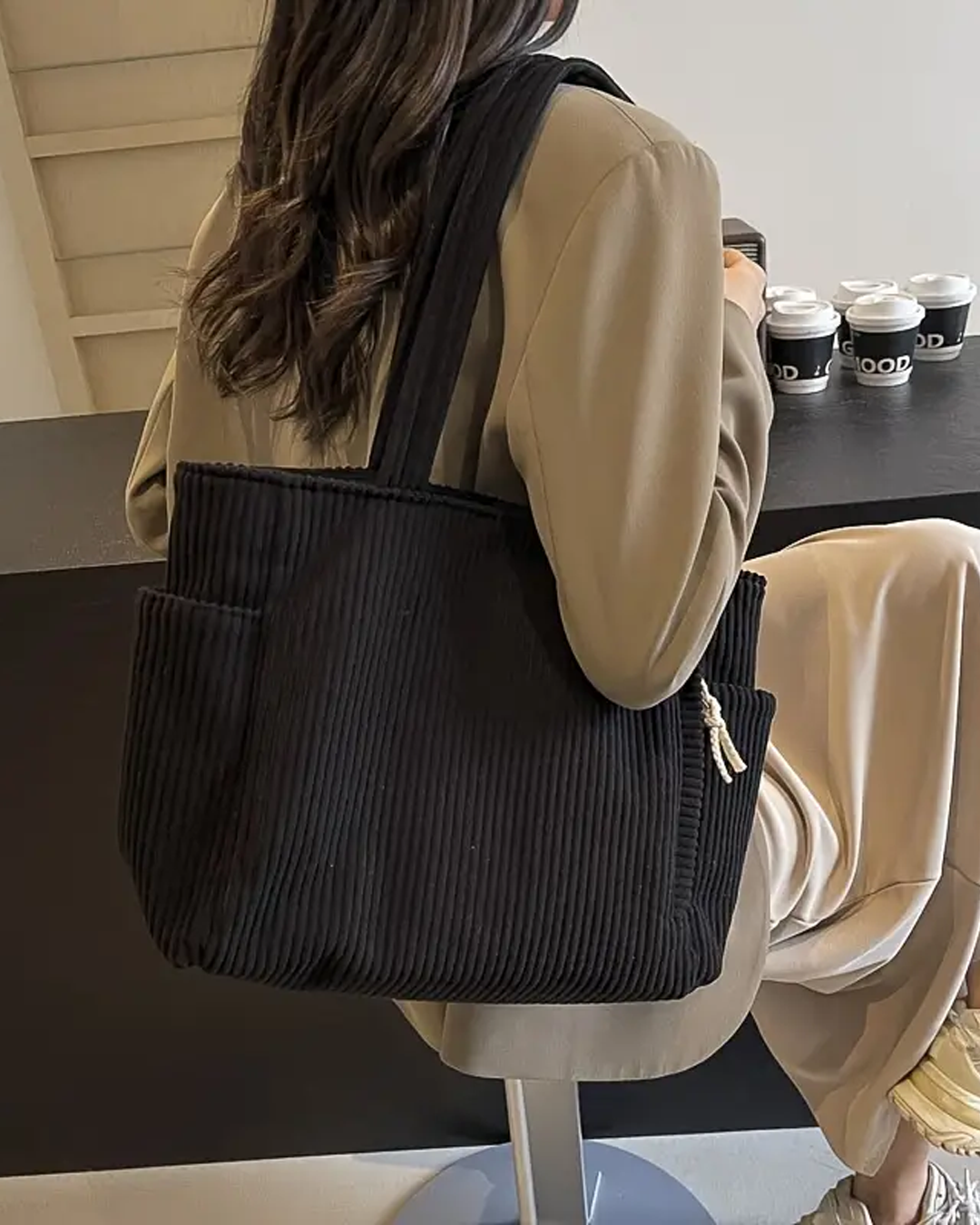 Aubrey - Corduroy Tote Bag - Samberule