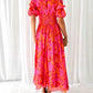 DERANA | Pink Red Maxi Dress - Samberule