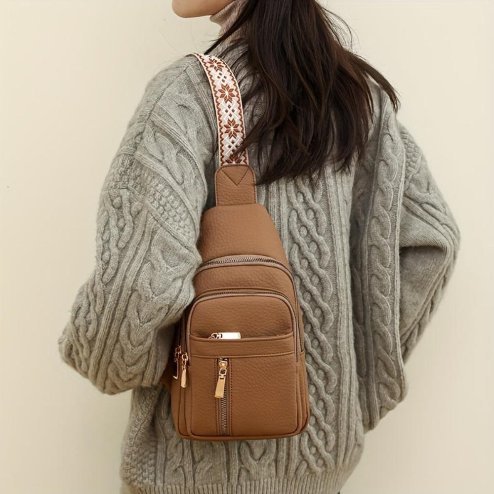 Margaret - Vegan Leather Sling Crossbody Bag - Samberule