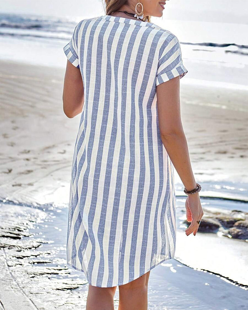 Lucy - Striped Shirt Dress - Samberule