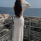 Cover Up Long Sleeve Open Back Long Dress