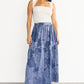 Alejandra Midi Skirt | Blue Floral