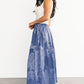 Alejandra Midi Skirt | Blue Floral
