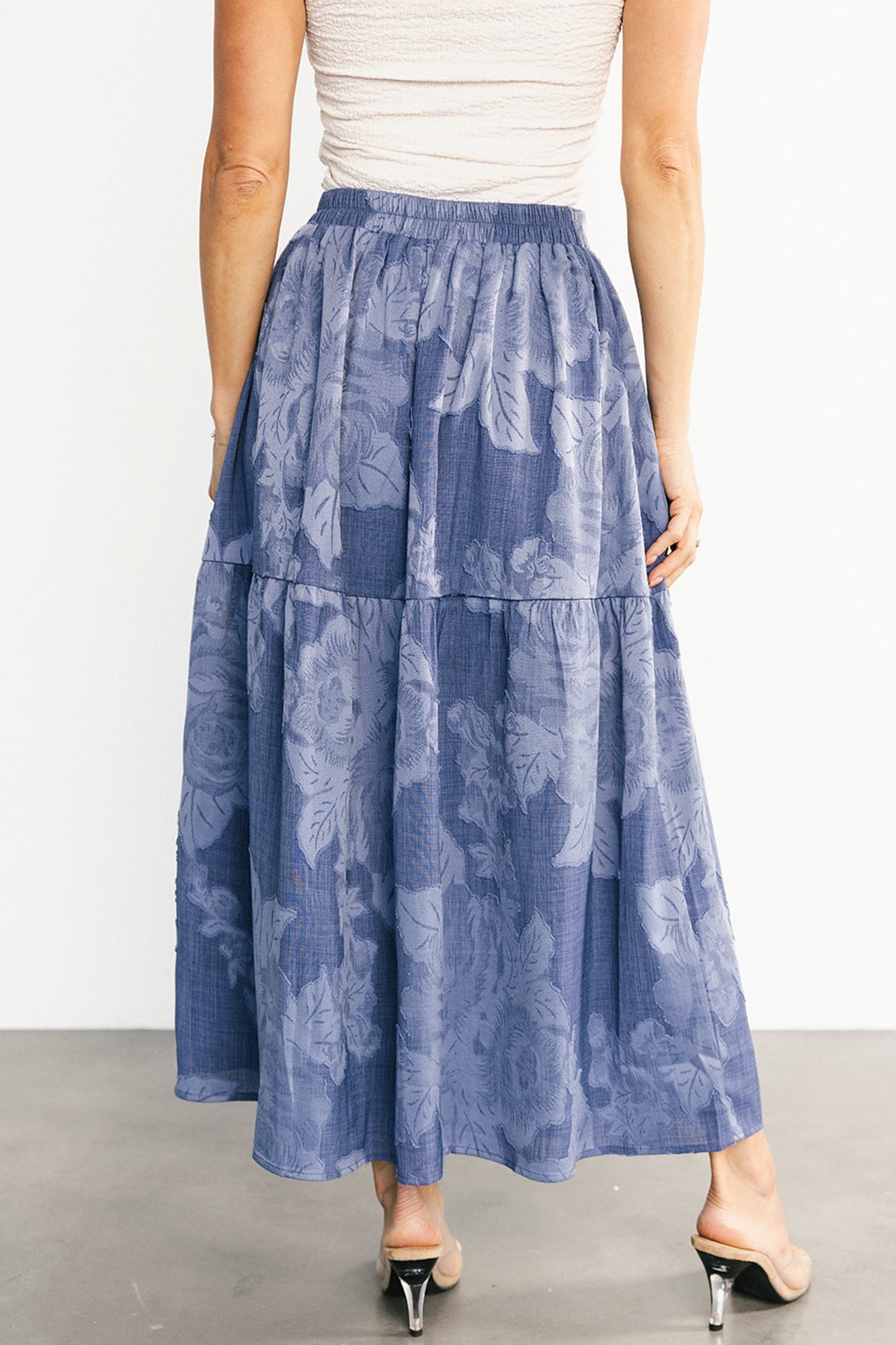 Alejandra Midi Skirt | Blue Floral