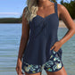 Two-Piece Striped Tankini Swimsuit