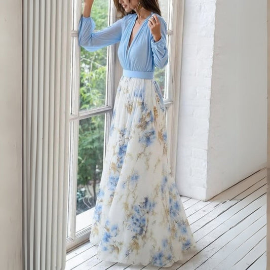 Chloe | Women’s Floral V-Neck Maxi Dress