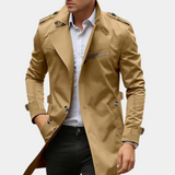 Jason | Slim Fit Double Breasted Trench Coat Men - Samberule