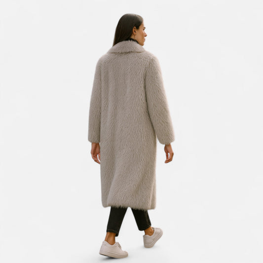 Women’s Long Faux Fur Overcoat - Samberule