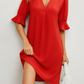 Amélie | Elegant Dress with V-Neck - Samberule