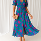 DERANA | Pink Red Maxi Dress - Samberule