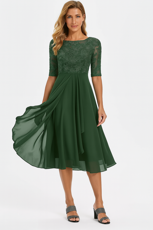 Lily | Women’s Summer A Line Midi Dress - Samberule