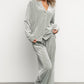 Klara Ribbed Velvet Pajama Set | Sage