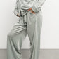 Klara Ribbed Velvet Pajama Set | Sage