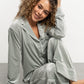 Klara Ribbed Velvet Pajama Set | Sage