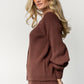 Blair Rib Knit Cardigan | Mahogany