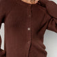 Blair Rib Knit Cardigan | Mahogany