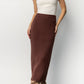 Blair Rib Knit Skirt | Mahogany