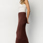 Blair Rib Knit Skirt | Mahogany