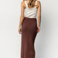 Blair Rib Knit Skirt | Mahogany