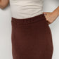 Blair Rib Knit Skirt | Mahogany