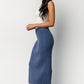 Blair Rib Knit Skirt | Blue