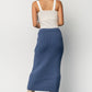 Blair Rib Knit Skirt | Blue