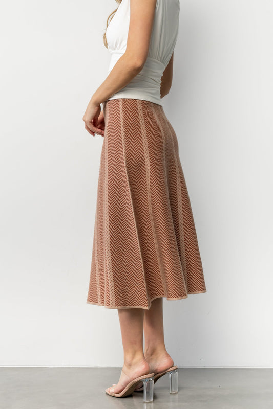 Astrid Midi Skirt | Rust Print