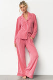 Eloise Ribbed Pajama Set | Pink