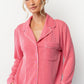 Eloise Ribbed Pajama Set | Pink