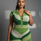 ELLAY Knit Abstract Print Romper