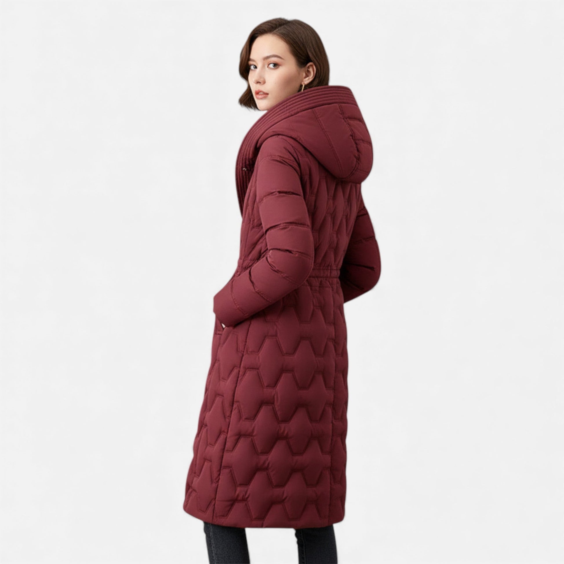 Women’s Quilted Longline Winter Coat - Samberule