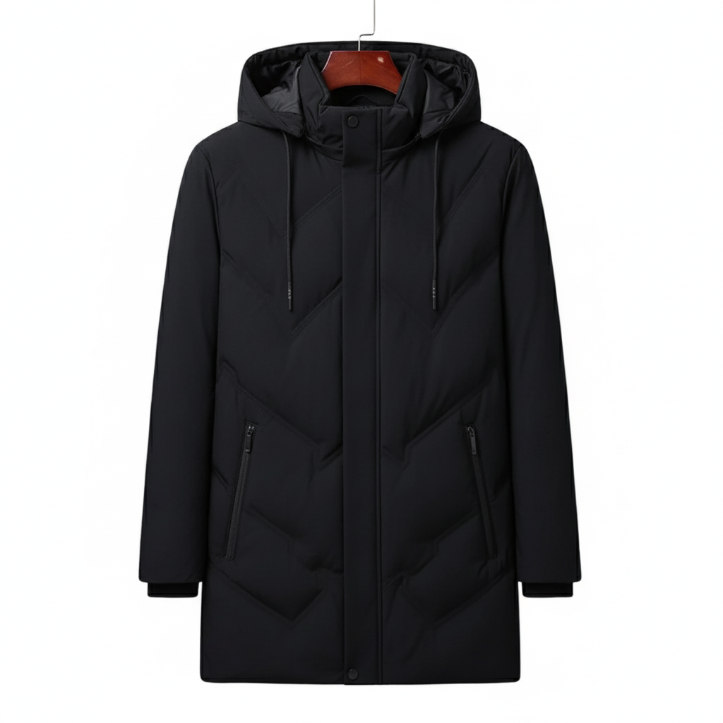 Men's Classic Hooded Cotton-Blend Parka