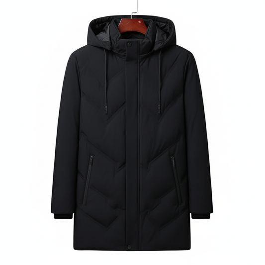 Men's Classic Hooded Cotton-Blend Parka