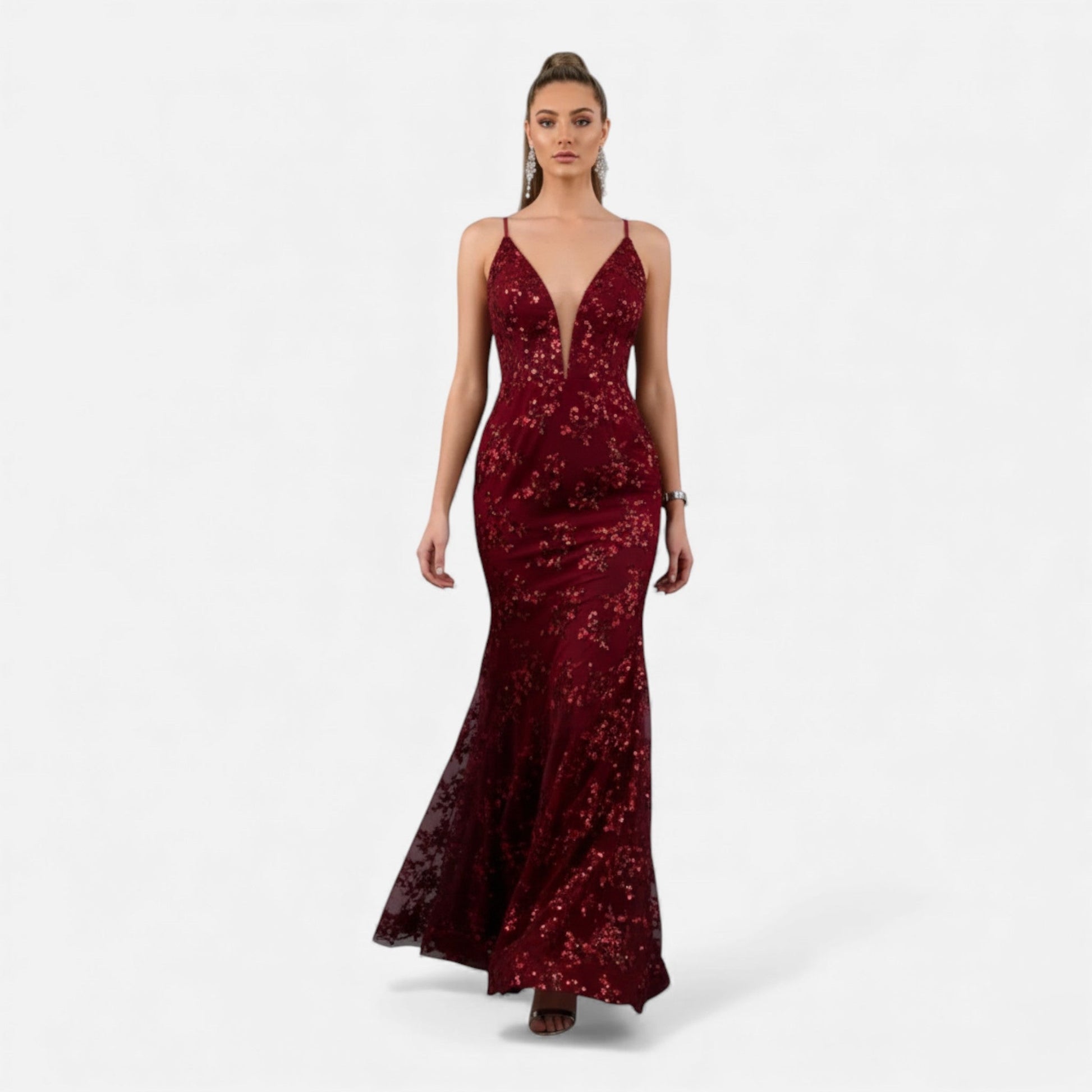 Women’s Elegant Sequin Maxi Dress - Samberule