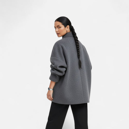 Women's Short Coat with Chic High Collar - Samberule