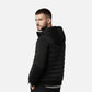 Men's Quilted Hooded Down Jacket – Spliced Design
