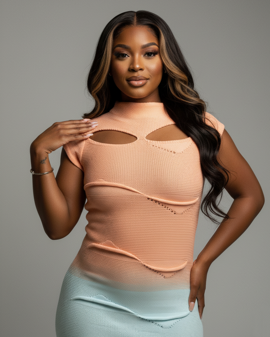 CAMILLA Ombre Knit Maxi Dress