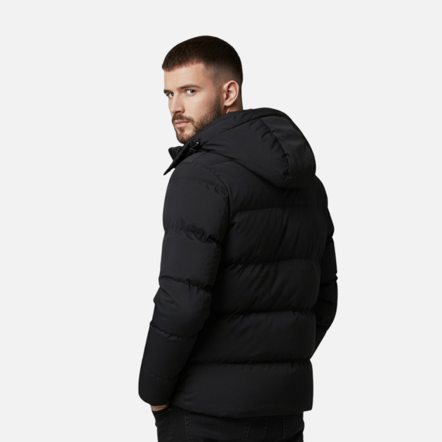 Men's Classic Hooded Puffer Jacket – Essential Cold Weather Layer