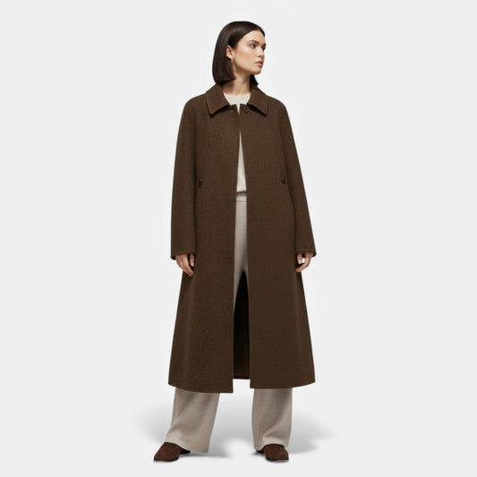 Women’s Structured Long Wool Winter Coat - Samberule