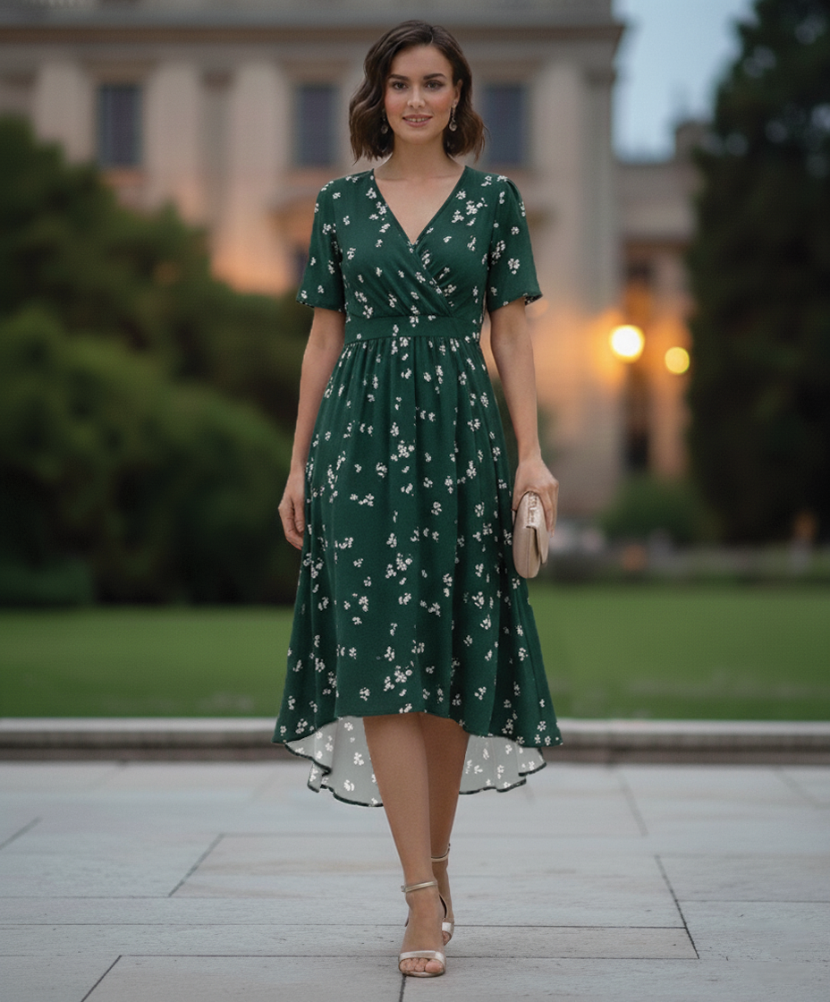 Kathy - Wrap Midi Dress - Samberule