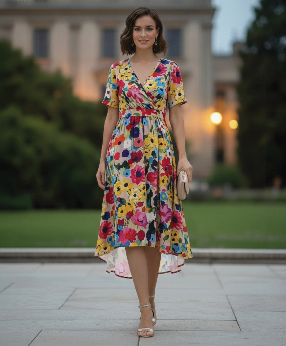 Kathy - Wrap Midi Dress - Samberule