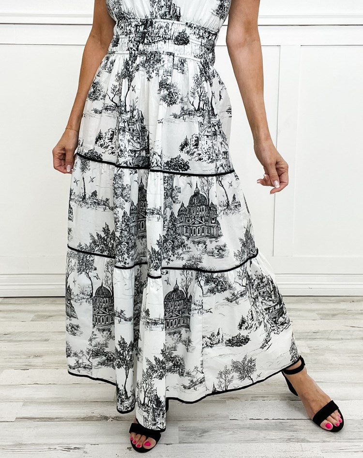 Nova - Toile Print Maxi Dress - Samberule