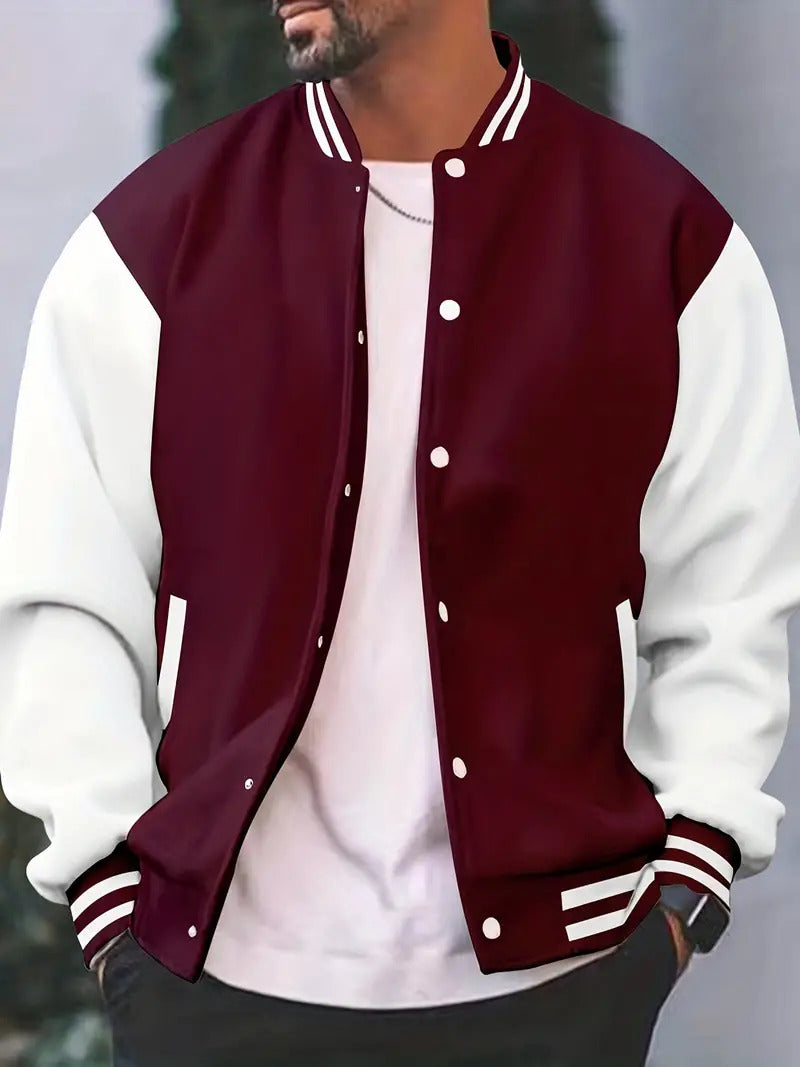 Timothy | Men’s Retro Letterman Style Varsity Jacket - Samberule