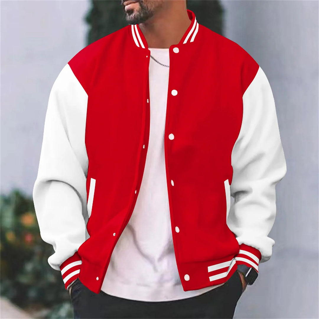 Timothy | Men’s Retro Letterman Style Varsity Jacket - Samberule