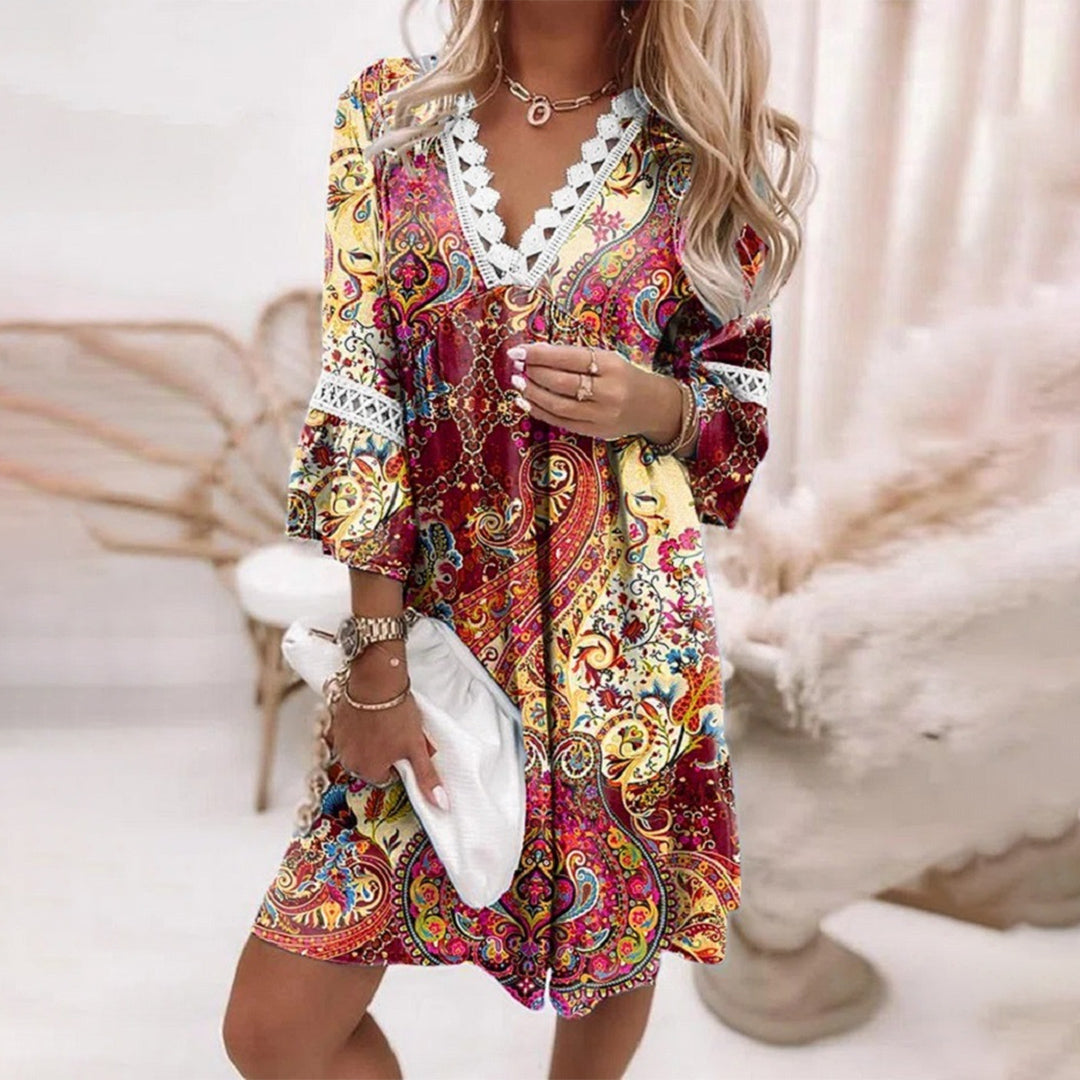 Leah - Lace Trim Summer Dress - Samberule
