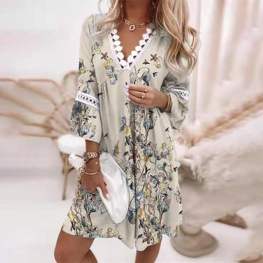 Leah - Lace Trim Summer Dress - Samberule
