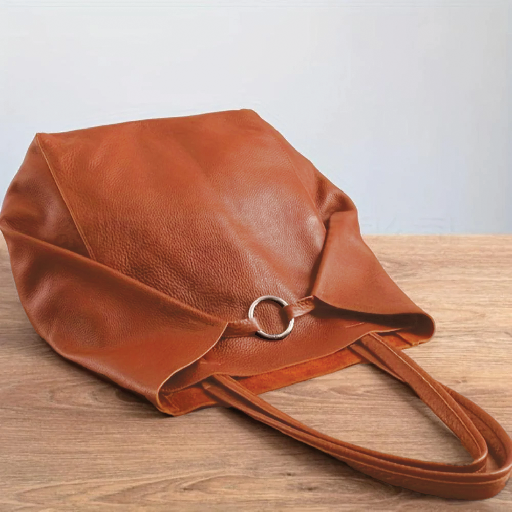 Heather - Vegan Leather Tote Bag - Samberule