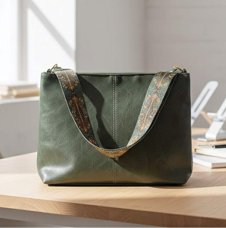 Isla - Vegan Leather Embroidered Bucket Bag - Samberule